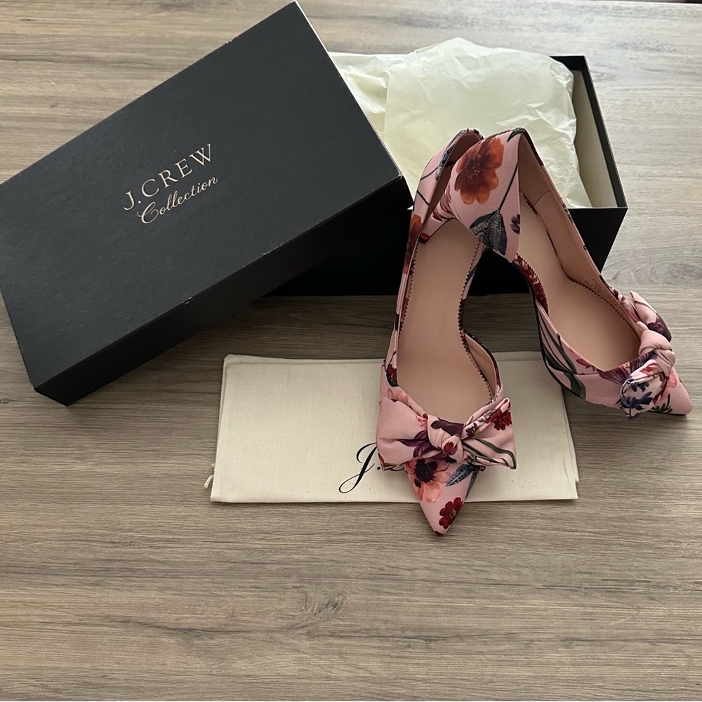 J Crew Colette D’orsay pump Dutch flowers